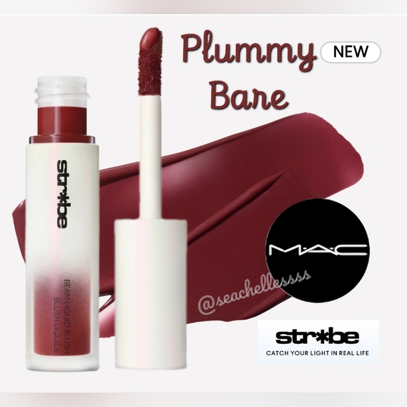 Mac Strobe Liquid Blush Plummy Bare Cherry Wine Brand New In Box Full Size - Picture 1 of 10